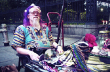 Alobar Greywalker has been working in the French Quarter as a palm reader since 1992. Many palm readers work in Jackson Square.