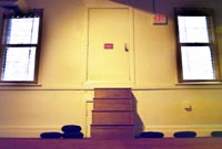 The door in the zendo was once used to carry in the dead bodies. The bodies were lifted from the ground floor using pulleys, facing the Academic Quad. Occasionally, the sight of the bodies being lifted would surprise students taking classes in Marquette.
