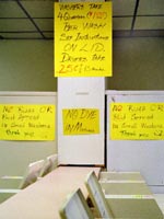 Signs on the walls of the Maytag Laundromat on Freret Street announce the rules for washing clothes in the establishment. The landromat, though close in proximity, it not usually frequented by college students in the area.