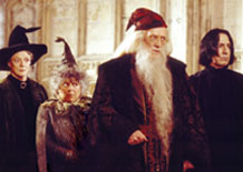 Professor Dumbledore (the late Richard Harris) leads a bevy of Hogwarts professors to investigate mysterious events.