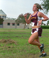 Sarah Miles St. Clair, general studies sophomore, runs on the Lakefront during the Tulane Invitational. She finished 43rd with a time of 13