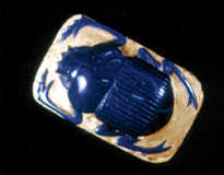 Shown here is a scarab from the Ptolemaic era, 332-30 BC. It has come to NOMA from the Egyptian Museum in Cairo.