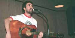 Music junior Charles Smith plays at the Singer Songwriter Underground Showcase, which was held by the Loyola Music Business Association on Nov. 3.