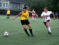 Lindsay Diak, general studies sophomore, looks to get into position against Harris-Sowe College Sept. 4 at TulaneÂ´s Westfeldt Facility. Diak scored both of LoyolaÂ´s goals in a overtime loss to Austin College Sept. 12 in Nashville, Tenn.