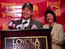 Michael Giorlando said that he is eager to perform as LoyolaÂ´s new athletic director and head basketball coach.