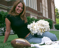Mandy Schexnaydre, communications senior, has been a Saintsation for three years. She started dancing at age two.