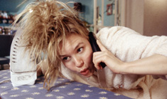 The severely neurotic Bridget Jones (Renee Zellweger) has a bad hair day in director Beeban KidranÂ´s "Bridget Jones