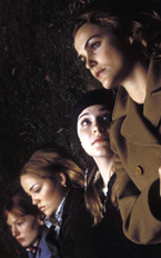 From left to right, the daughters of Terry Wolfmeyer (Joan Allen)