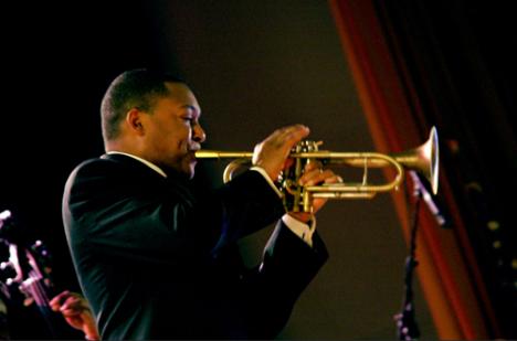 Wynton Marsalis performed with his band, whish included his father Ellis Marsalis on Monday night at Tulane UniversityÂ´s McAlister Auditorium.