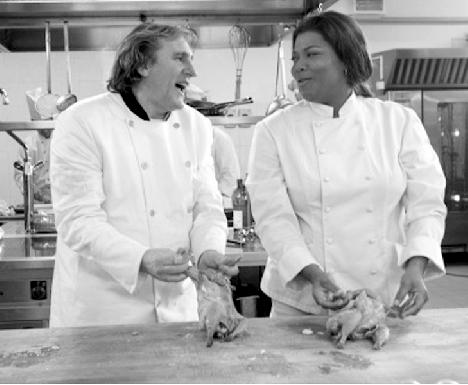 Queen Latifah, right, and Gerard Depardieu co-star in Wayne WangÂ´s "Last Holiday" which was filmed in New Orleans. The script is based on J.B. PriestleyÂ´s original 1950s work.