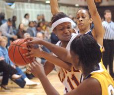 Trenese Smith led all scorers with a game high 30 points in the Lady Wolfpacks historic 22nd win of the season against William Carey on Feb. 24. The conference champions won 77-69.