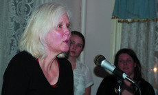 Christine Wiltz, a popular fiction and non-fiction author, speaks at the first 1718 meeting tuesday at the Columns Hotel.