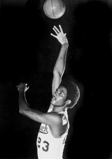 Tyrone Marioneaux, pictured here in 1969, had the best hook shot in all of basketball, according to the then-head couach Bob Luksta. 