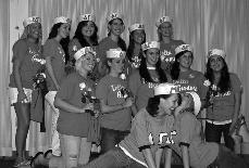 The 2007 Delta Gamma pledges pose for group photos after signing their bids on Sept. 24, officially ending sorority recruitment to begin their new lives as pledges.