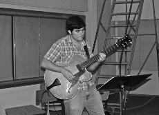 Thelonius Monk scholar and New Orleans native David Mooney jams in one of the many performance rooms in the Communications/Music Complex.