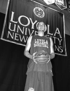 Robert Manson, marketing junior, poses in the Rec Plex.