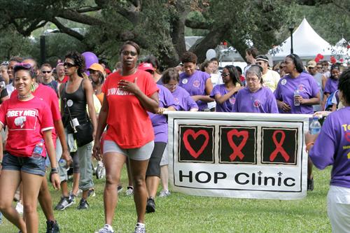 The NO/AIDS walk 2009 begins as walkers lead the way out of Audubon Park and down Magazine Street on Sept. 20.