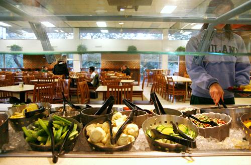 Loyola Students can now use their meal plans in Tulane Universitys dining hall, Bruff Commons,pictured here.