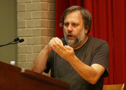 Contemporary philosopher Slavoj Zizek speaks of "The Uses of Violence and Misuses of Violence" in Nunemaker Hall Tuesday, Nov. 17, 2009.