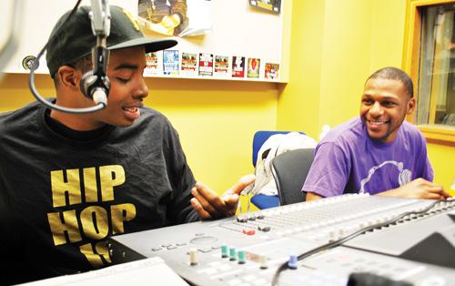 Craig Malveaux cTwo DJs host a show on Crescent City Radio. With money  from the music department, the station may be able to  become a self-sustaining organization in the future.  