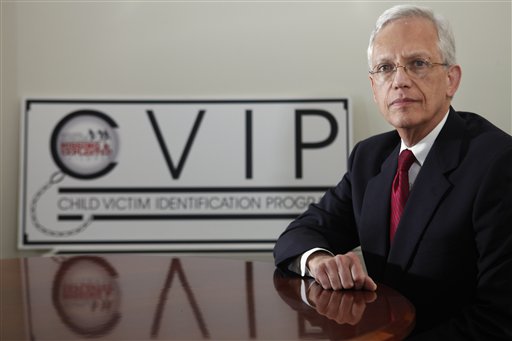In this photo taken Feb. 4, 2010, Ernie Allen, president and CEO of the National Center for Missing and Exploited Children, poses for a portrait at their offices in Alexandria, Va. 