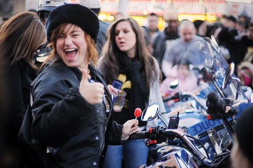 Rochelle Gagliano, a former Loyola student who died March 25, is shown above celebrating at the New Orleans Saints victory parade.