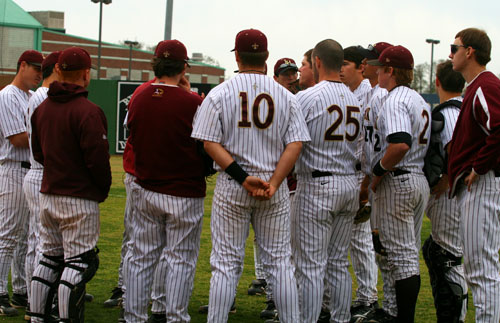 The baseball team is looking to redeem itself after two recent staggering losses. They will return to action April 23 in Mobile, Ala.