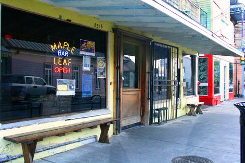 At night, Maple Leaf Bar is a popular spot for many locals and college students. Every Tuesday night there is live music.