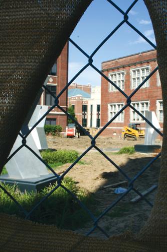 As school starts, students are surrounded by fences enclosing the ongoing construction around campus in the academic quad, Thomas Hall and West Road Garage. The renovations are a part of Loyola's strategic plan to improve the look of the university.