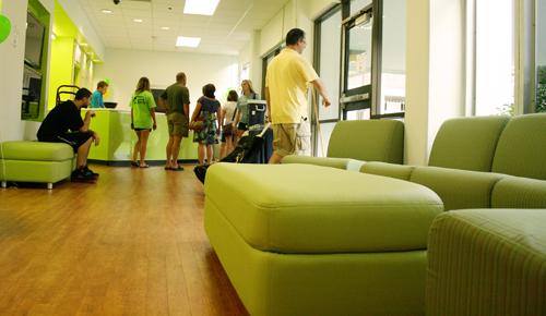 Residential Life staff members guide freshman and their parents to their rooms during Wolfpack Welcome. The freshman move-in date was Sunday, Aug.22.