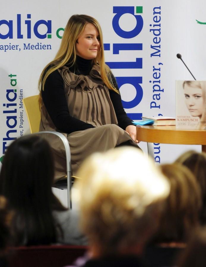 Natascha Kampusch, during the presentation of her book 3,096 Tage (3,096 Days) at a book store in Vienna, Austria, on Thursday, Sept. 9, 2010. Kampusch, who was kidnapped at age 10 says she was repeatedly beaten, starved and forced to do housework half-naked during her 8 1/2 years at the mercy of a man who admired Hitler and considered himself an Egyptian god.