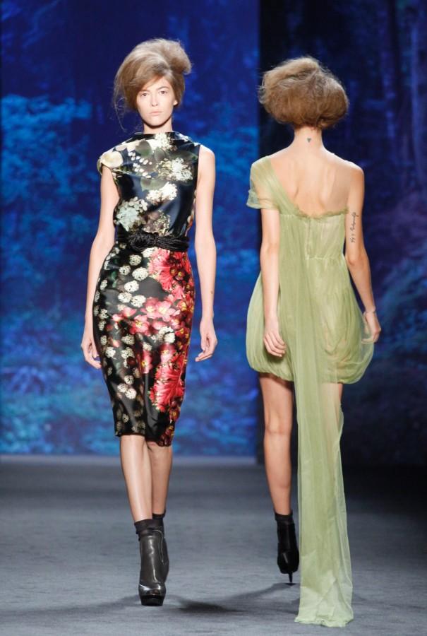 The Vera Wang spring 2011 collection is modeled Tuesday, Sept. 14, 2010, during Fashion Week in New York.
