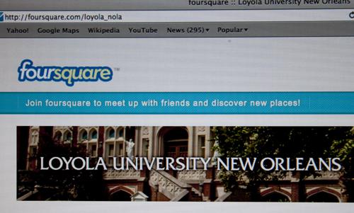 Loyola University's foursquare page is up and running. 