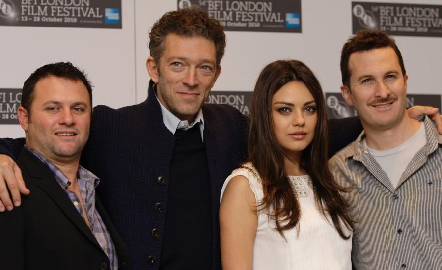From left Producer Scott Franklin, actors Vincent Cassel, Mila Kunis, and Director Darren Aronofsky pose at the photo call for the film “Black Swan”, during the London Film Festival at a central London hotel, Friday, Oct. 22. The festival runs until Oct. 28.