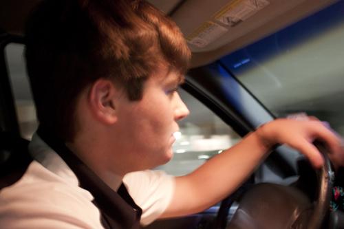 Richard Dempsey searches for a parking spot in the Freret Street Parking Garage.