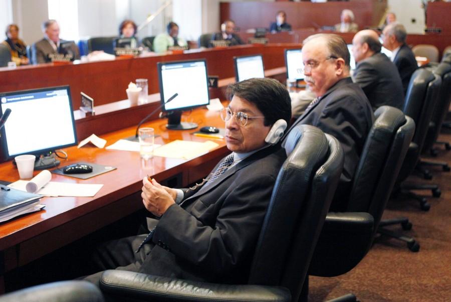 Denis Moncada, Nicaragua's ambassador to the Organization of American States (OAS) , listens to statements by diplomats at the OAS as Costa Rica pressed Nicaragua to allow the OAS to intervene in the conflict over disputed territory around the San Juan River, Thursday, Nov. 4, 2010, at OAS headquarters in Washington.