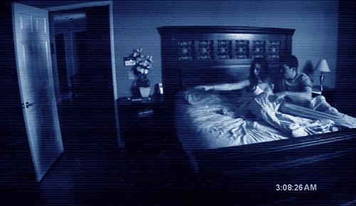 In this undated film publicity image originally released by Paramount Pictures, a scene from the film, “Paranormal Activity,” is shown. The film is done in a mockmentary style.