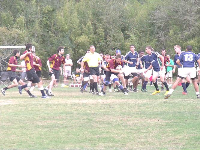 The Loyola Rugby team plays in the semi-final game of the Deep South Conference tournament against University of West Florida. This is the first time the ’Pack has been to the playoffs in six years.