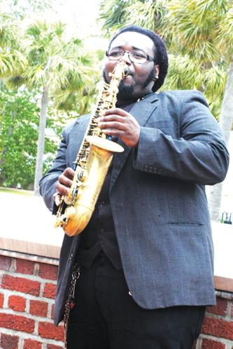 Godwin Louis, performance graduate senior of the Monk institute plays his saxophone. He will be a member of the last graduating class of the institute at Loyola.