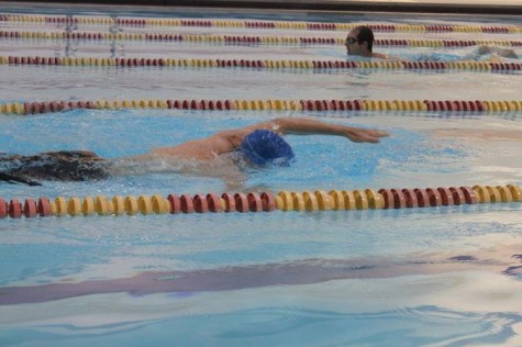 Swimmers take laps at the University Sports Complex pool. Pending SGA approval, the swim club will use the facility for team practices.
