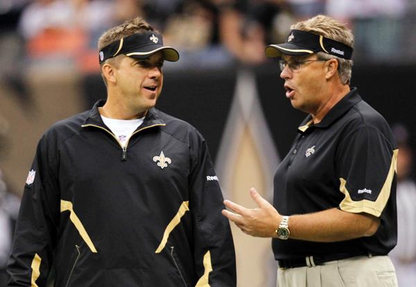 Saints coach Sean Peyton and general manager Mickey Loomis