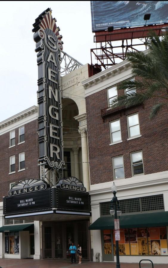 Renovated theater front of the Saenger Theatre on Canal Street. Numerous theaters around New Orleans have recently reopened to the public for events, including the Saenger Theatre.