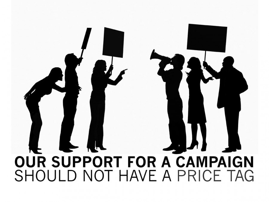 Editorial: Support for a campaign shouldnt have a price tag