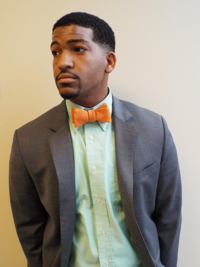Sherard Briscoe, A’13, is the face behind Sir Vincent Designs. He designs and sells bow ties, a project he started a year ago. 