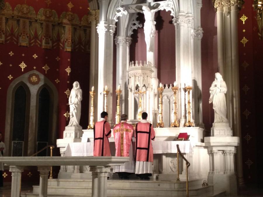 Traditional mass celebrated for Lent