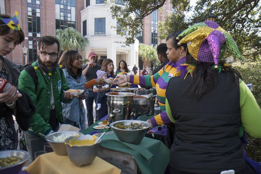 Complimentary hot dogs were served.