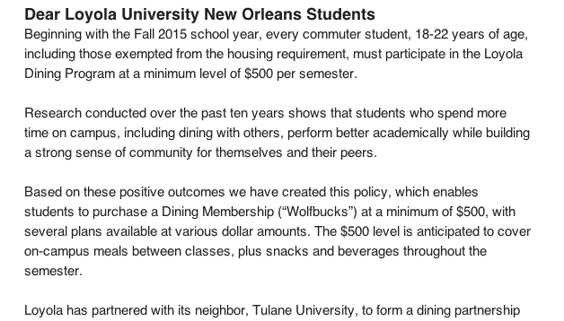 University+requires+meal+plan+for+commuters