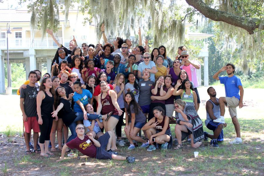 Students+gather+at+the+2015+first-year+retreat+in+Fontainebleau+State+Park.+At+the+retreat%2C+freshmen+and+upperclassmen+shared+their+loyola+experiences.+Photo+credit%3A+Courtesy+of+Office+of+Mission+and+Ministry