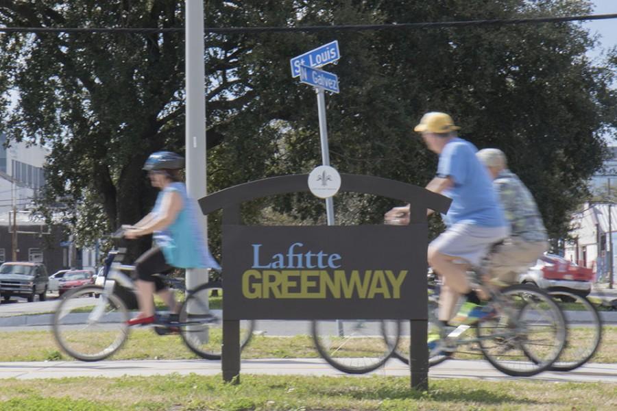 Cyclists+cross+N.+Galvez+along+the+Lafitte+Greenway+in+the+Treme+neighborhood.+The+greenway%2C+which+is+the+future+site+of+Fit+Lot%2C+allows+people+to+bike+from+Mid+City%2C+through+Treme+and+to+downtown.