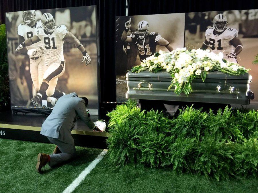 Family, friends and fans of the late football player, Will Smith, gathered at the Saints practice facility on Friday, April 15. to say their last goodbyes to Smith, who was killed a week ago.
